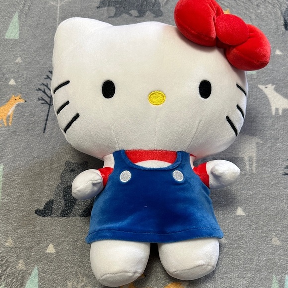 Hello Kitty 12" Premium Plush White Blue Red - Picture 1 of 4